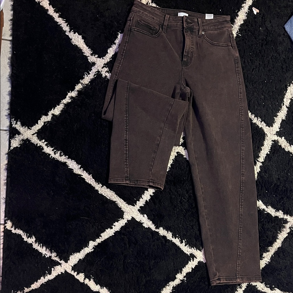 Time and Tru Women's Dark Brown Straight Leg Jeans